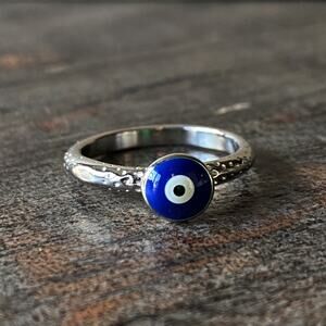 NEW Minimalist Evil Eye Ring